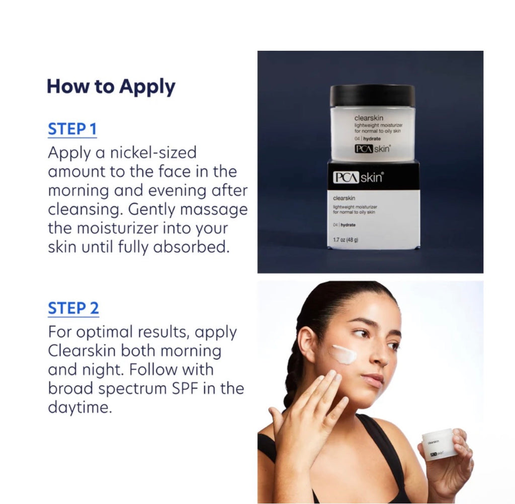 PCA clear skin moisturizer